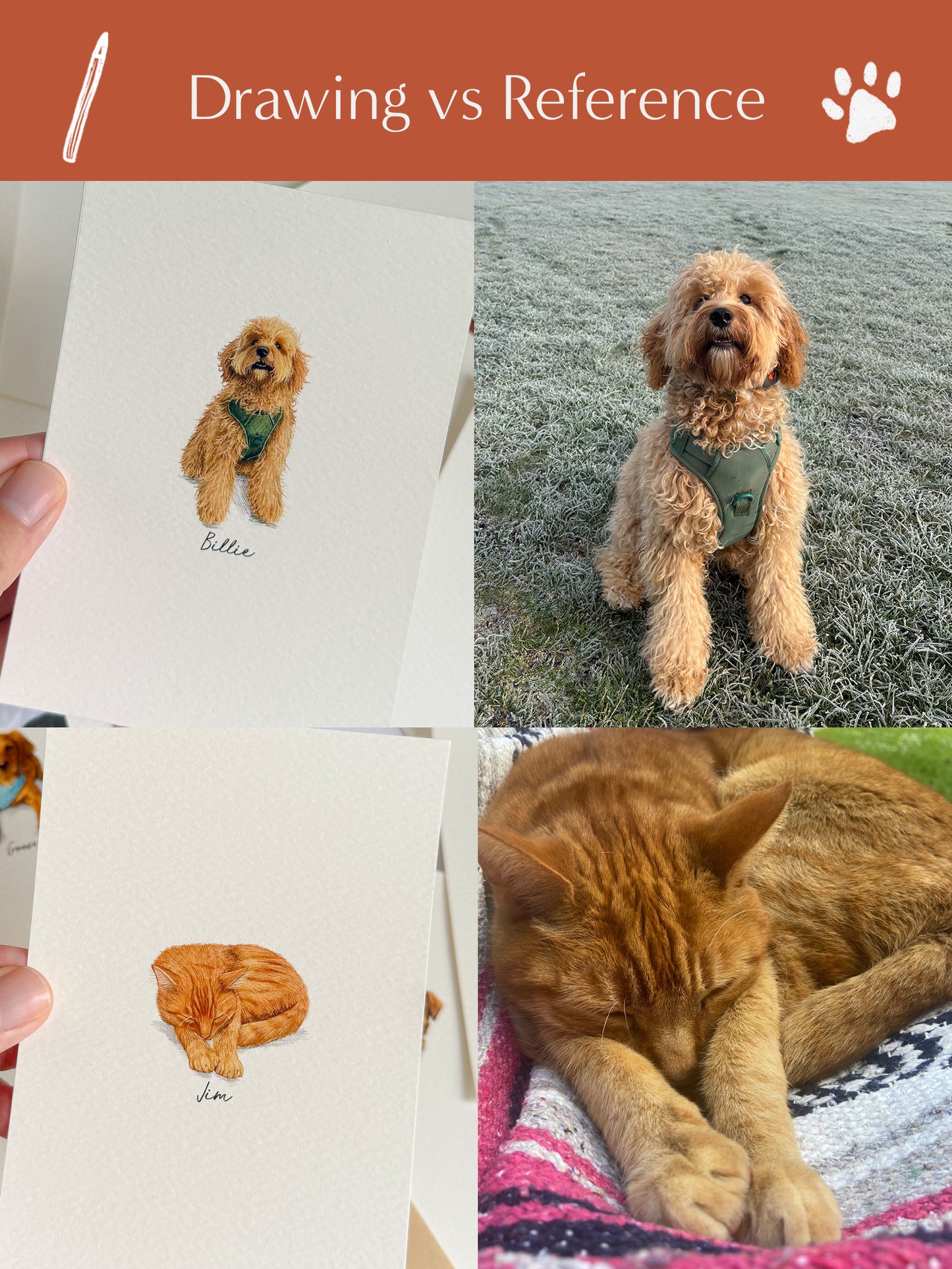 Mini multiple Pet Portrait print