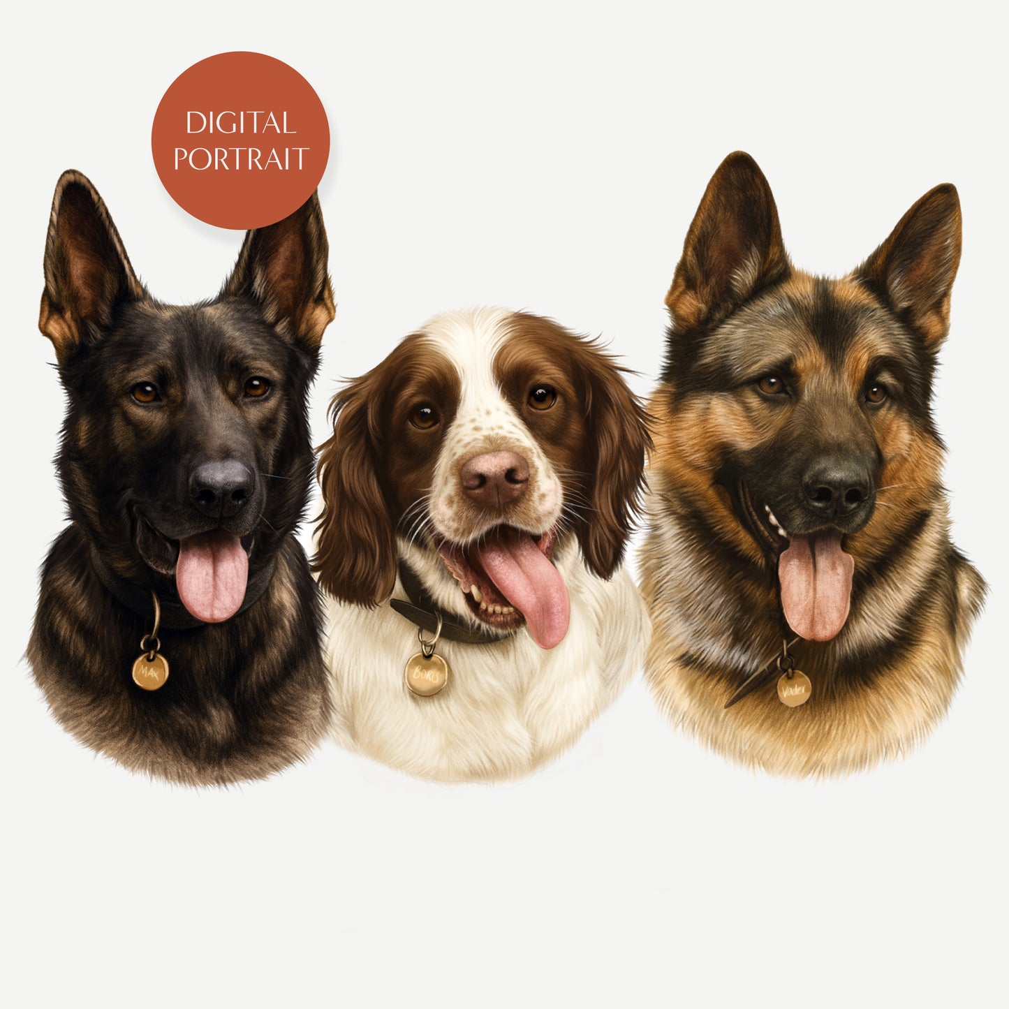 Digital Multiple Pet Portrait