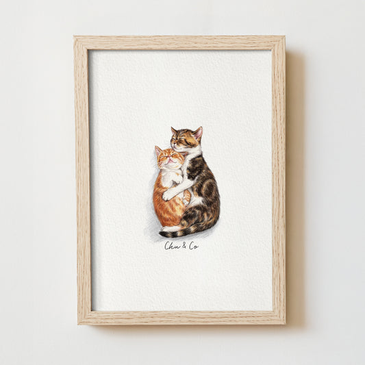 Mini multiple Pet Portrait print
