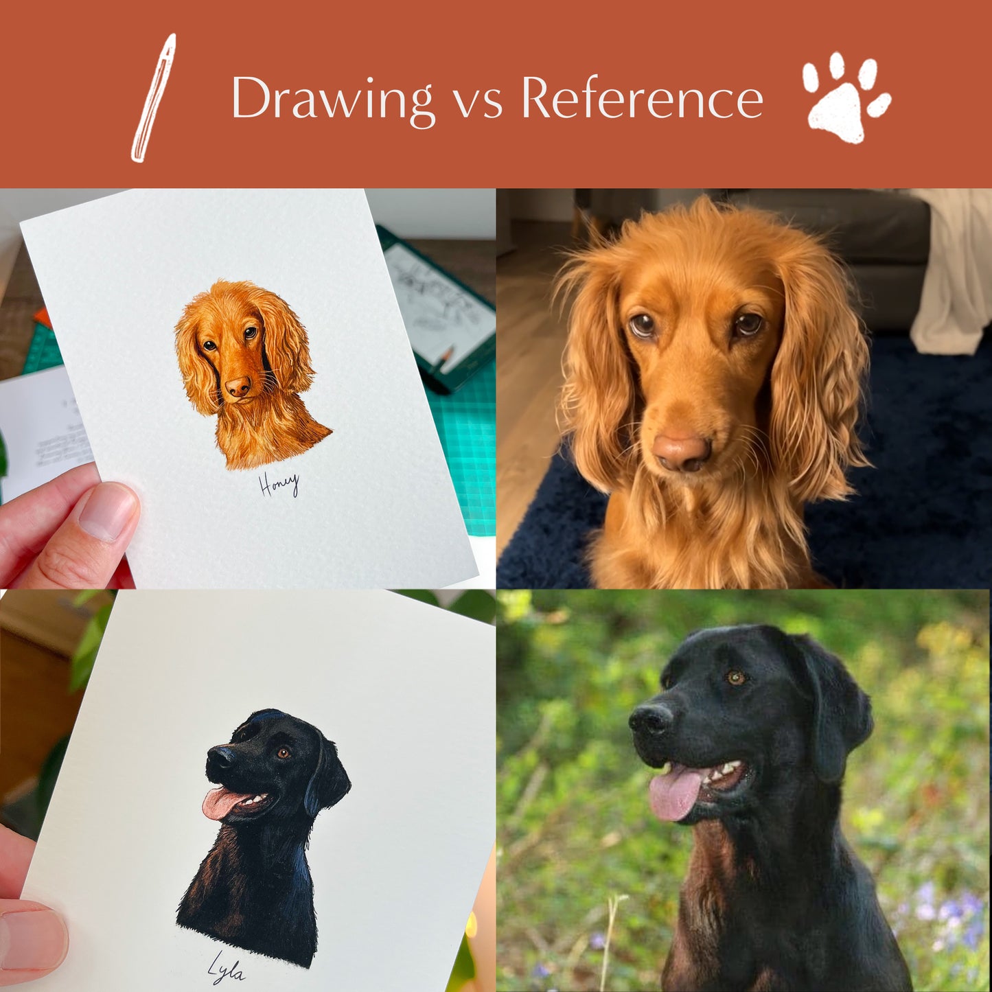 Mini Pet Portrait doodle print