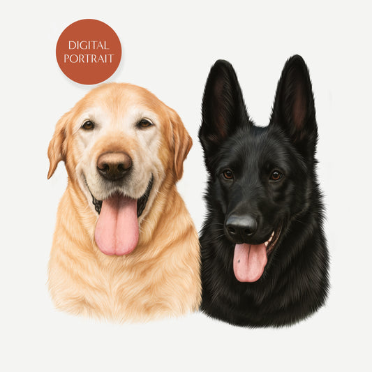 Digital Multiple Pet Portrait