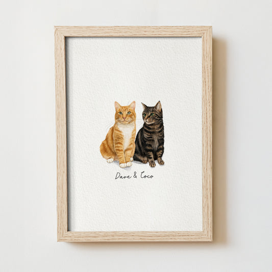 Mini multiple Pet Portrait print